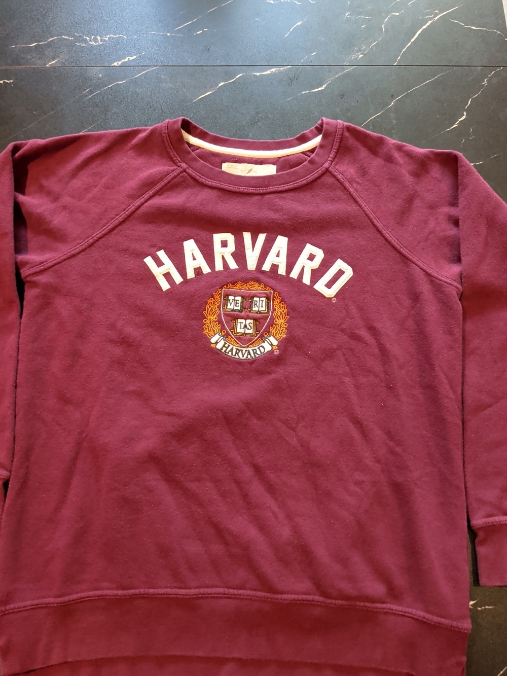 League Maroon Harvard Crewneck Sweatshirt